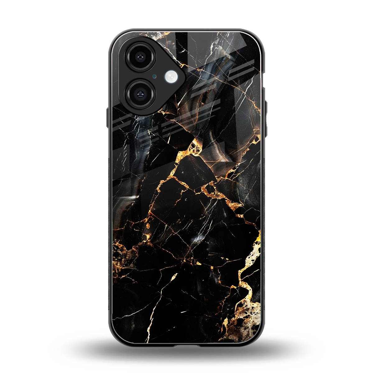 Golden Obsidian back phone cover | glass case for iphone 16