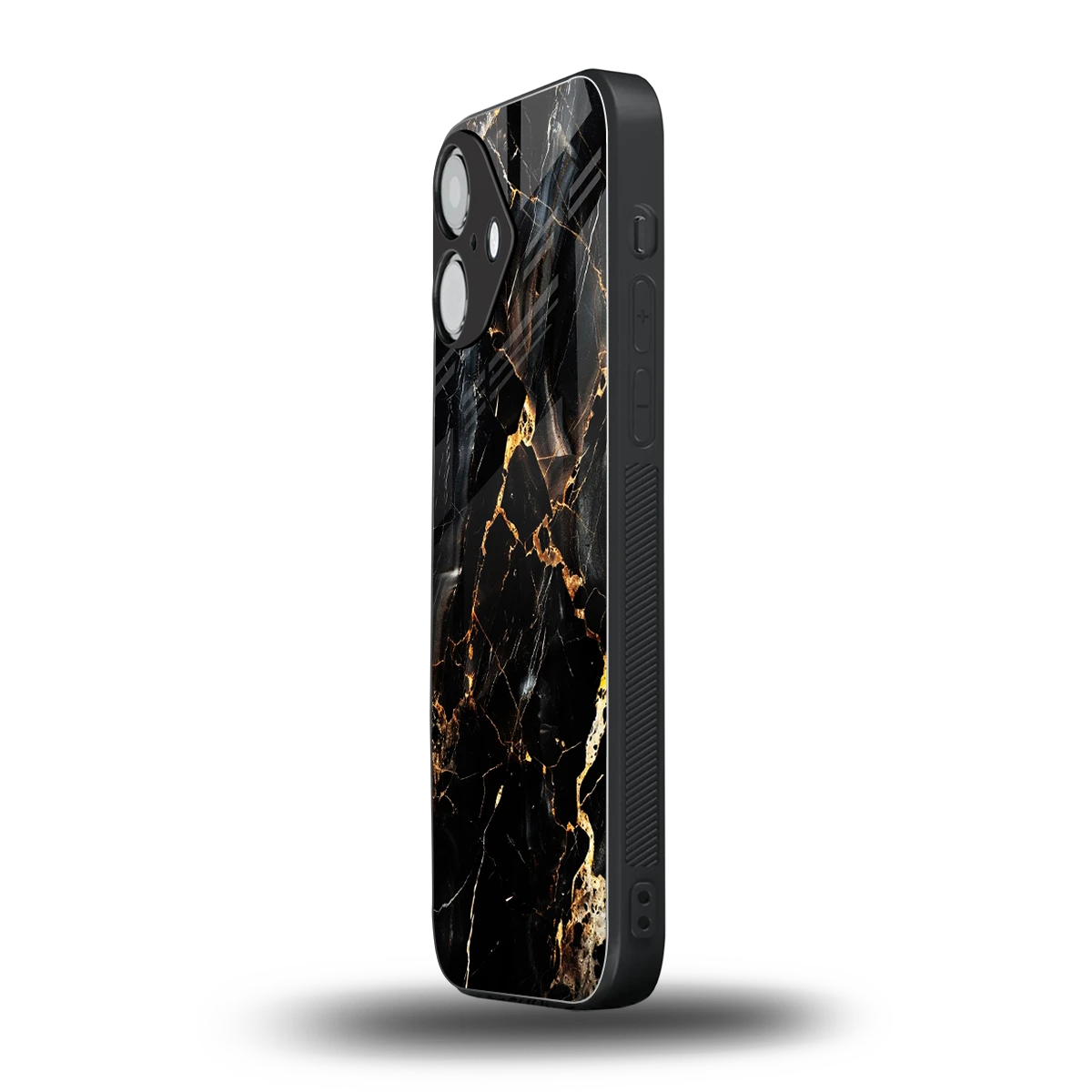 Golden Obsidian iPhone 16 mobile cover | shockproof glass phone case