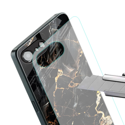 Golden Obsidian stylish phone case for iphone 16e | glossy glass and slim fit