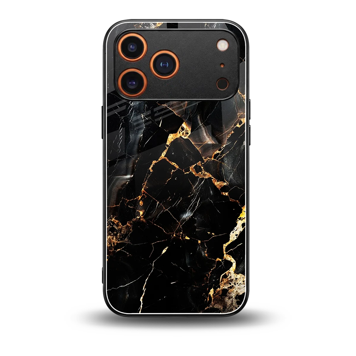 Golden Obsidian back phone cover | glass case for iphone 17 pro