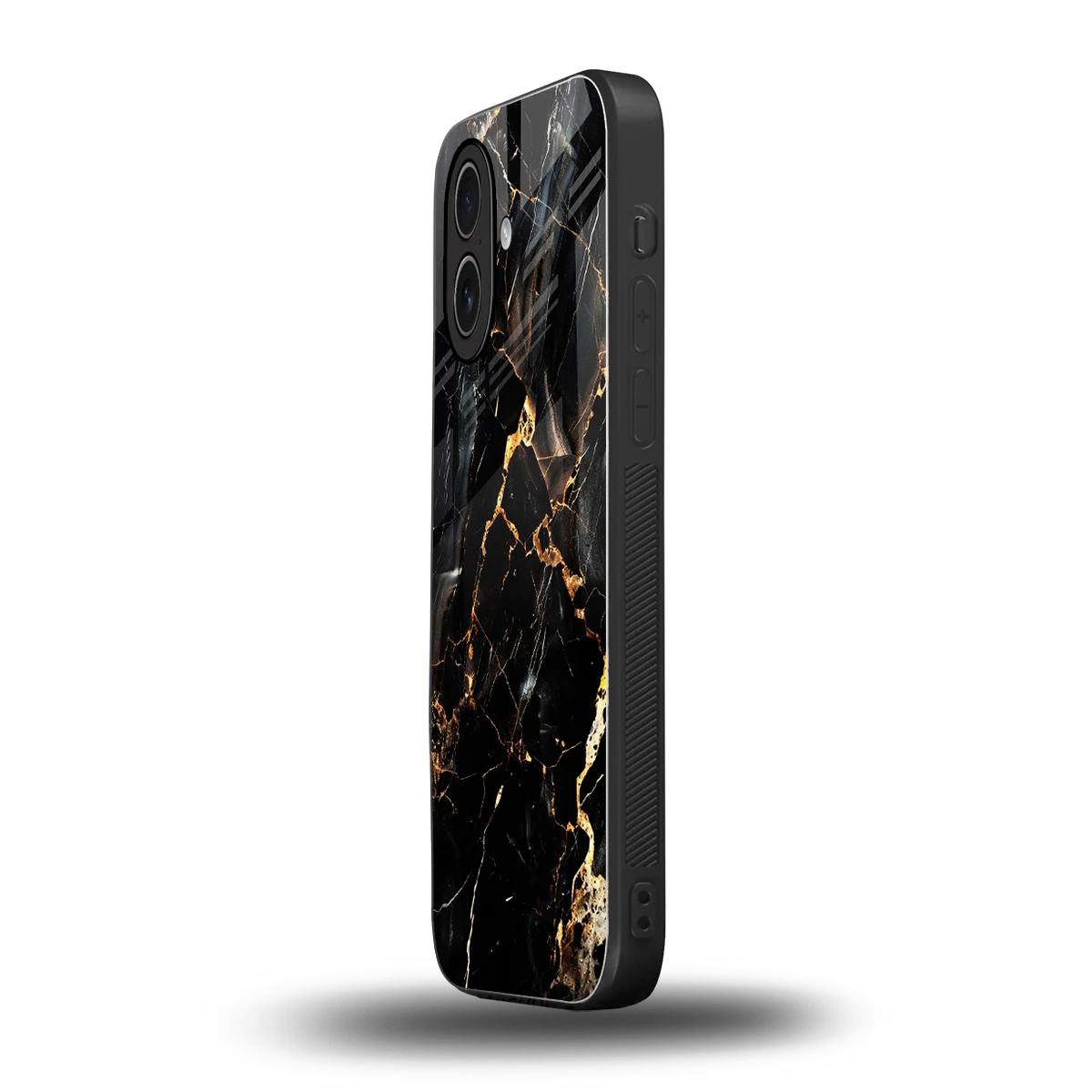 Golden Obsidian iphone 17 mobile cover | shockproof glass phone case