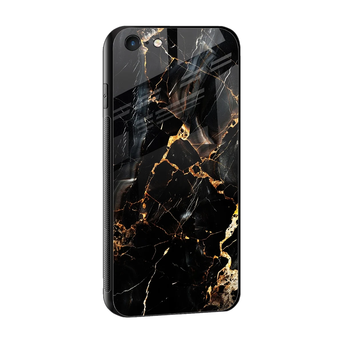 Golden Obsidian sleek iphone 6s cover with tempered glass back and TPU edges