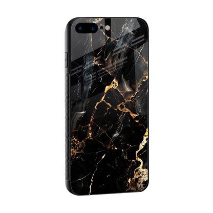 Golden Obsidian sleek iphone 8 plus cover with tempered glass back and TPU edges
