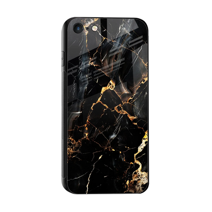 Golden Obsidian sleek iphone 7 cover with tempered glass back and TPU edges