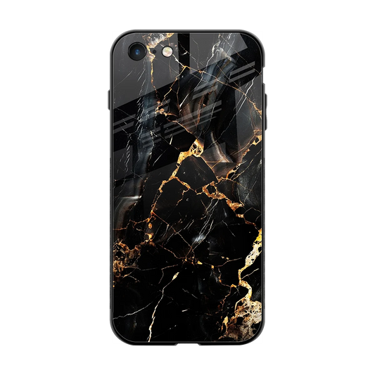 Golden Obsidian back phone cover | glass case for iphone 7