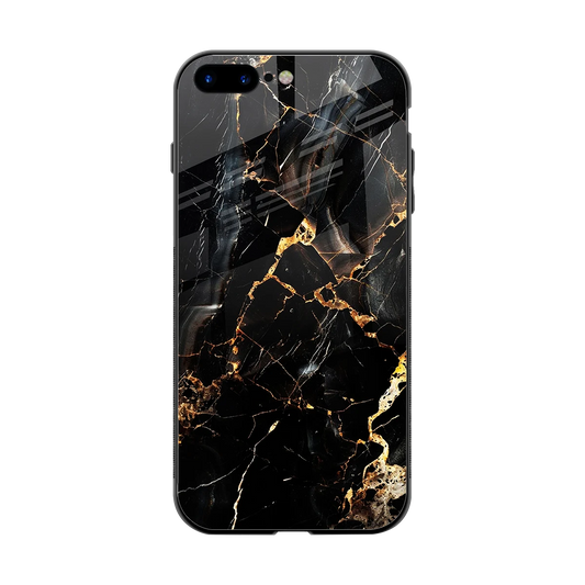 Golden Obsidian back phone cover | glass case for iphone 8 plus