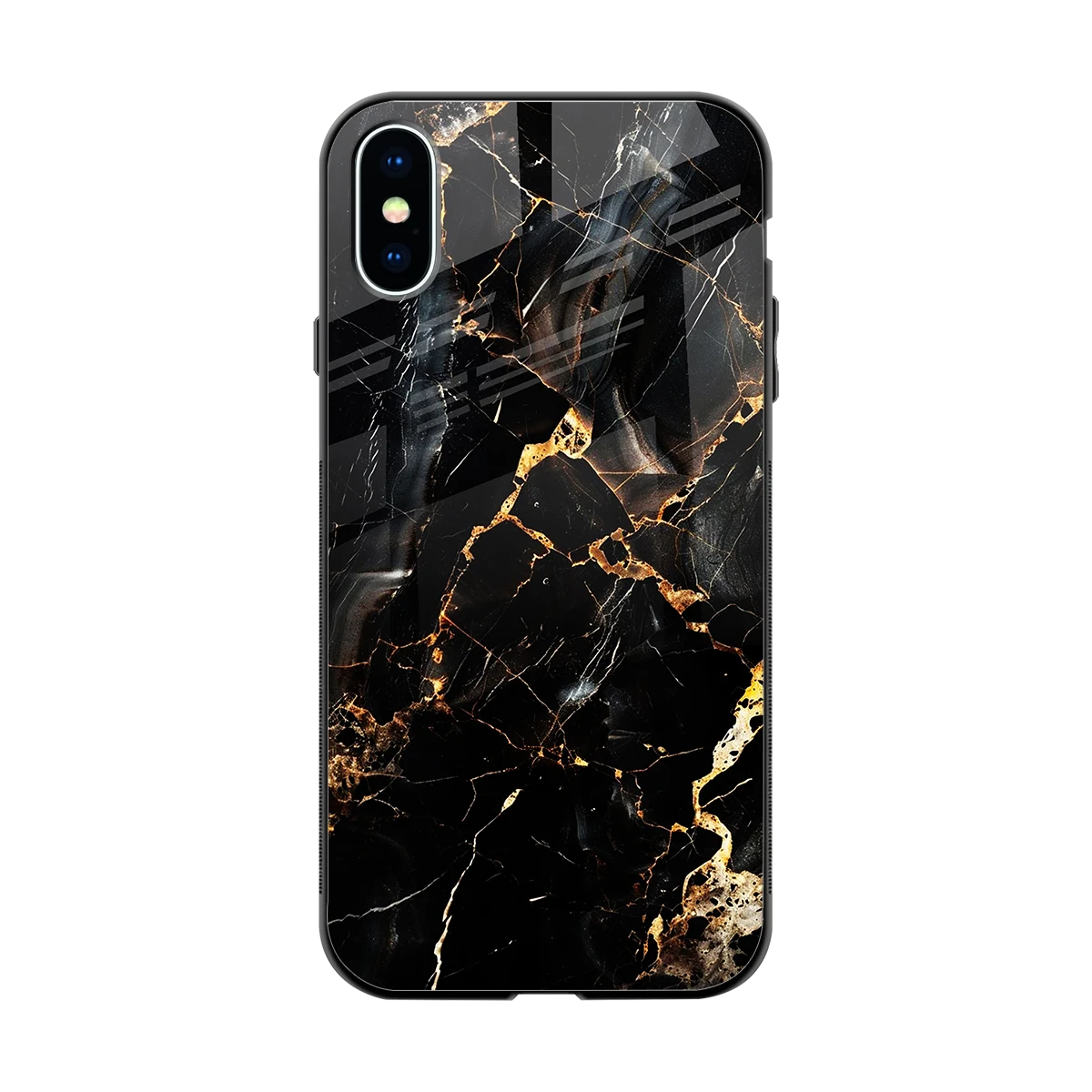 Golden Obsidian back phone cover | glass case for iphone xs