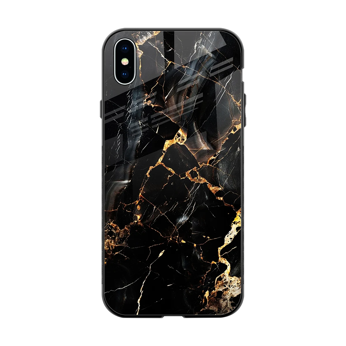 Golden Obsidian back phone cover | glass case for iphone xs max