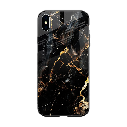 Golden Obsidian back phone cover | glass case for iphone xs max