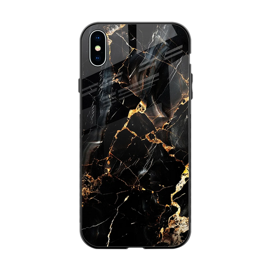 Golden Obsidian back phone cover | glass case for iphone xs max