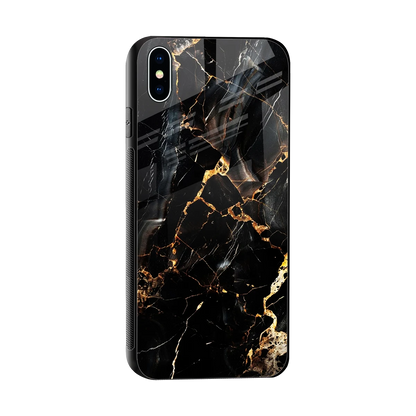 Golden Obsidian sleek iphone xs max cover with tempered glass back and TPU edges