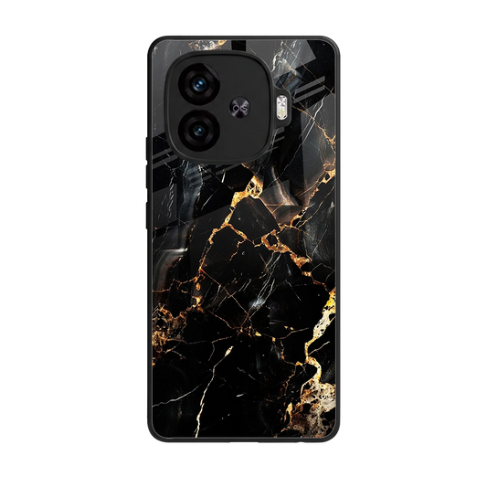 Golden Obsidian back phone cover | glass case for iqoo neo 10r 5g