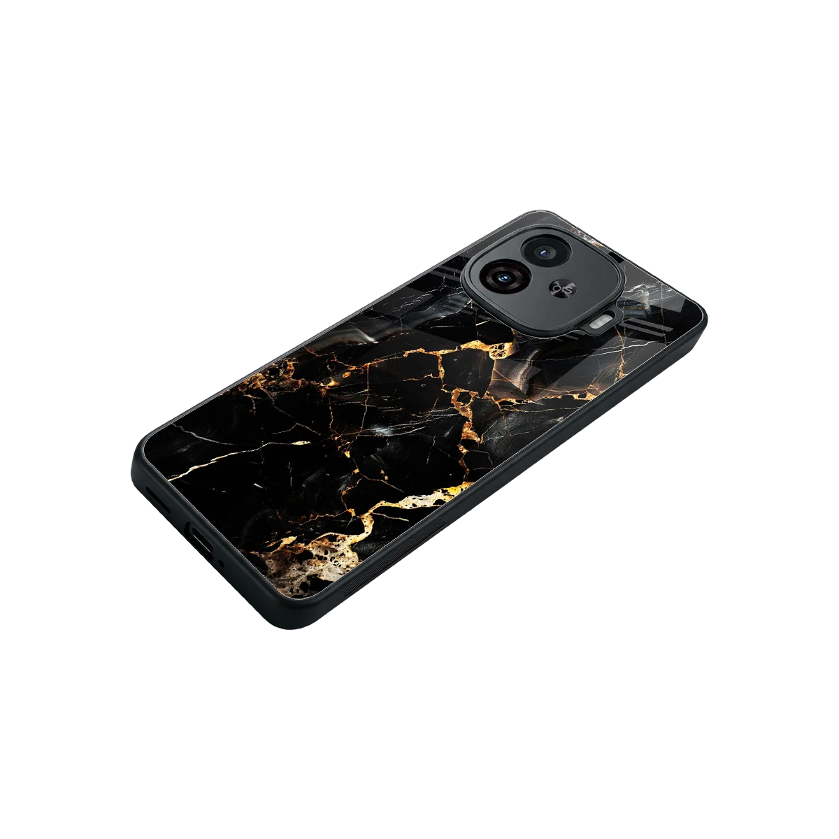 Golden Obsidian stylish phone case for iqoo neo 10r 5g | glossy glass and slim fit