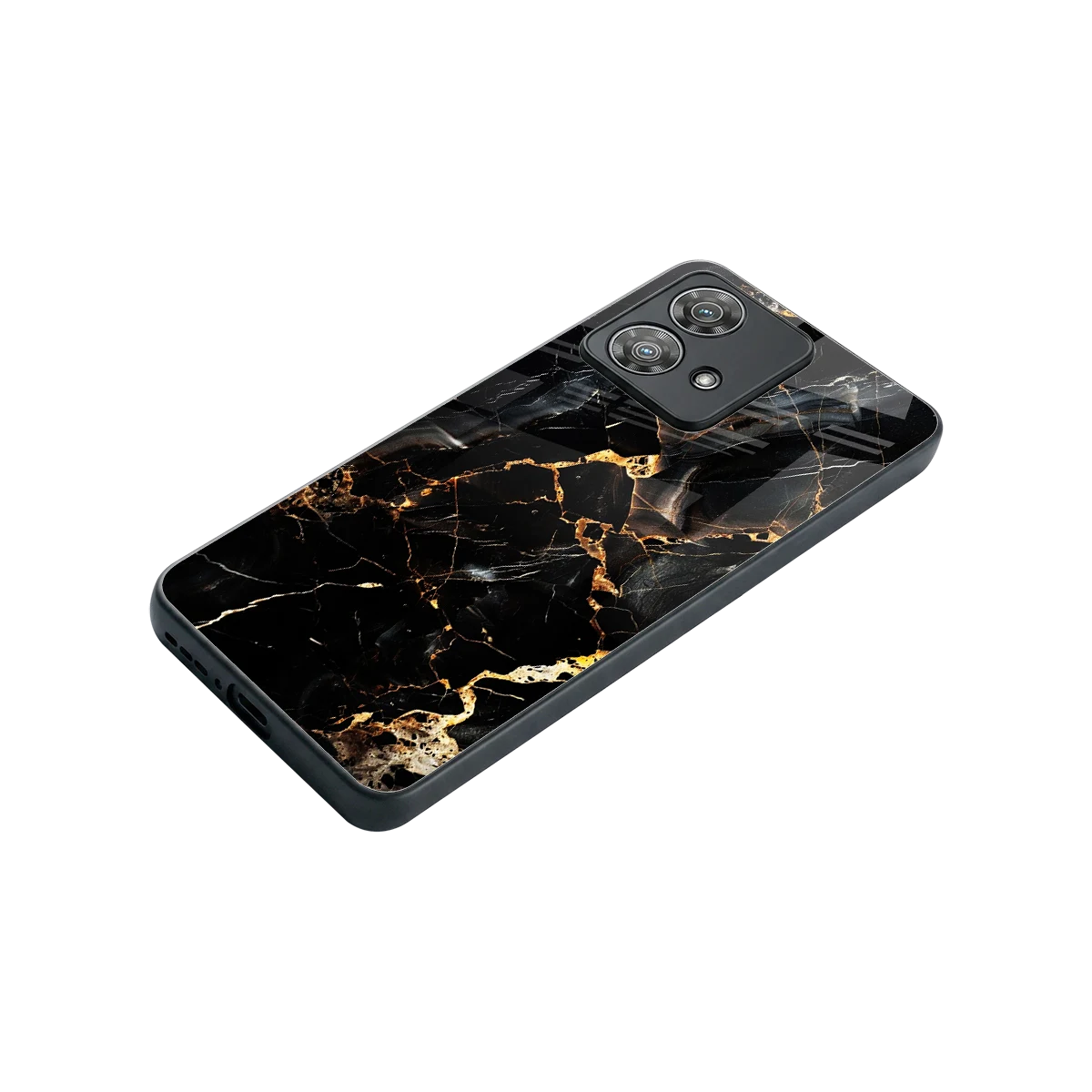 Golden Obsidian stylish phone case for motorola edge 40 neo 5g | glossy glass and slim fit