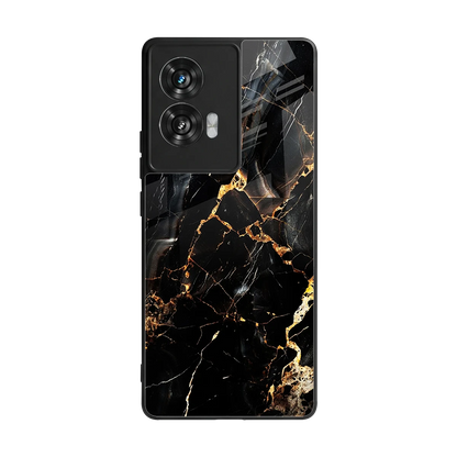 Golden Obsidian back phone cover | glass case for motorola edge 50 fusion