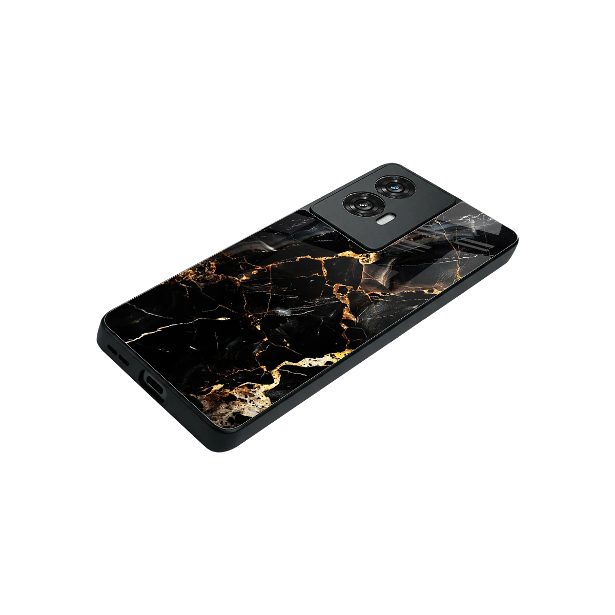 Golden Obsidian stylish phone case for motorola edge 50 fusion | glossy glass and slim fit