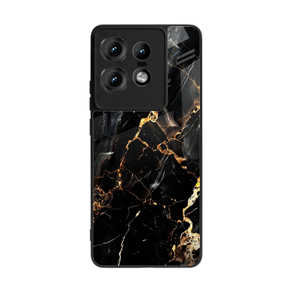Golden Obsidian back phone cover | glass case for motorola edge 50 pro