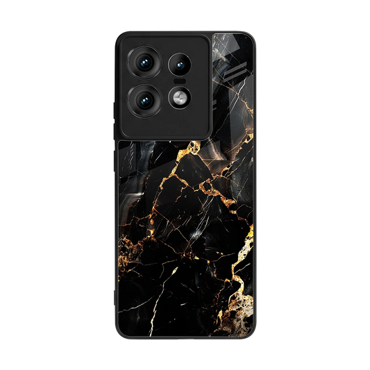 Golden Obsidian back phone cover | glass case for motorola edge 50 pro