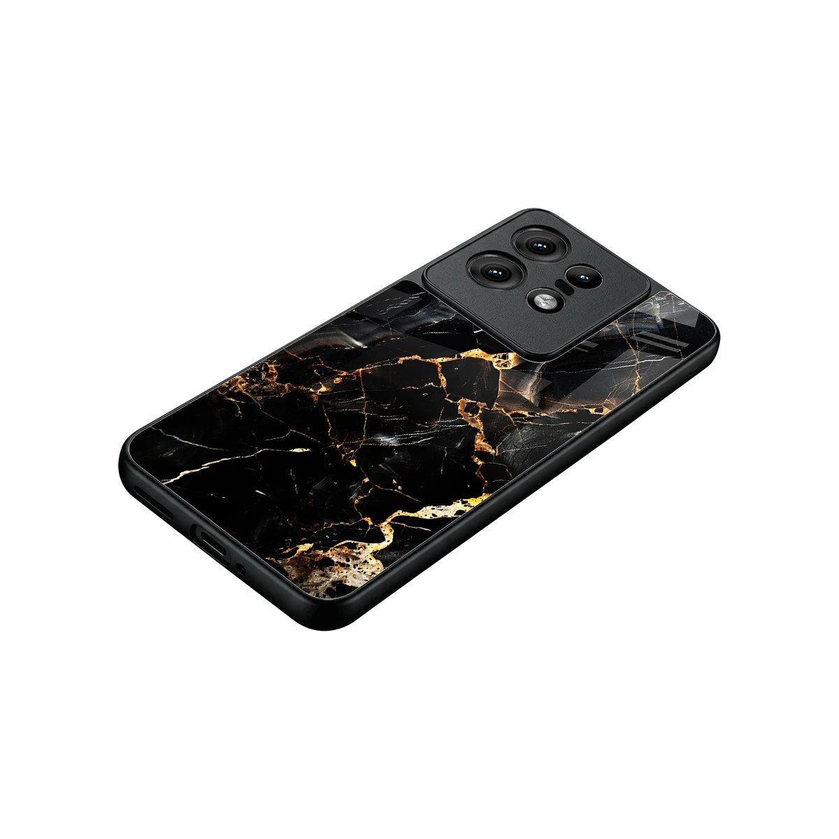 Golden Obsidian stylish phone case for motorola edge 50 pro | glossy glass and slim fit