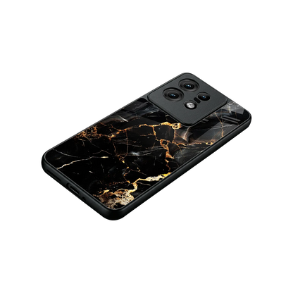 Golden Obsidian stylish phone case for motorola edge 50 pro | glossy glass and slim fit