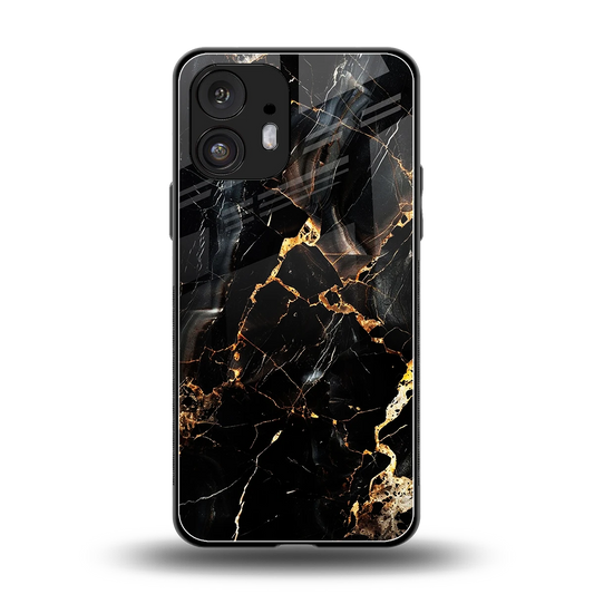 Golden Obsidian back phone cover | glass case for nothing phone 2