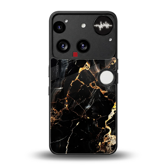 Golden Obsidian back phone cover | glass case for nothing phone 3
