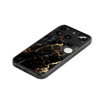 Golden Obsidian stylish phone case for nothing phone 3 | glossy glass and slim fit