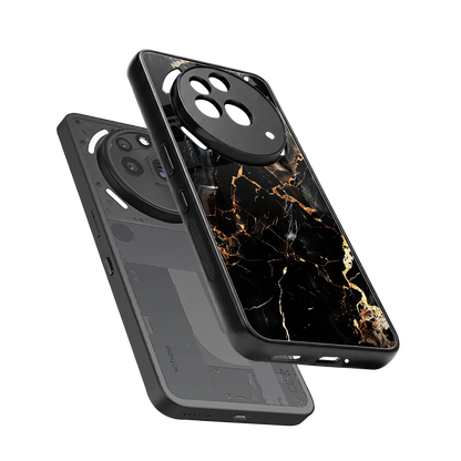Golden Obsidian sleek nothing phone 3a pro cover with tempered glass back and TPU edges
