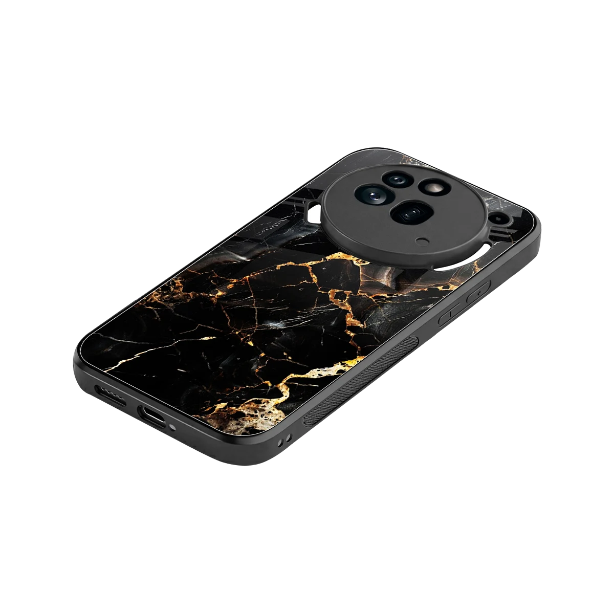Golden Obsidian stylish phone case for nothing phone 3a pro | glossy glass and slim fit