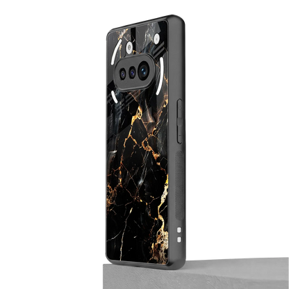 Golden Obsidian nothing phone 3a mobile cover | shockproof glass phone case