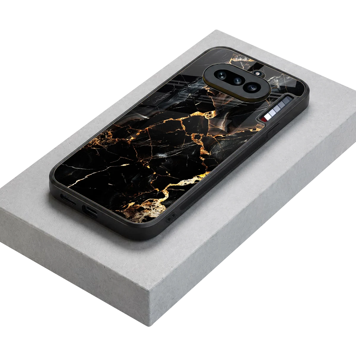 Golden Obsidian stylish phone case for nothing phone 4a | glossy glass and slim fit