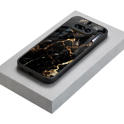 Golden Obsidian stylish phone case for nothing phone 4a | glossy glass and slim fit