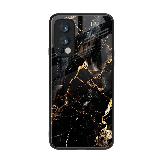 Golden Obsidian back phone cover | glass case for oneplus nord 2