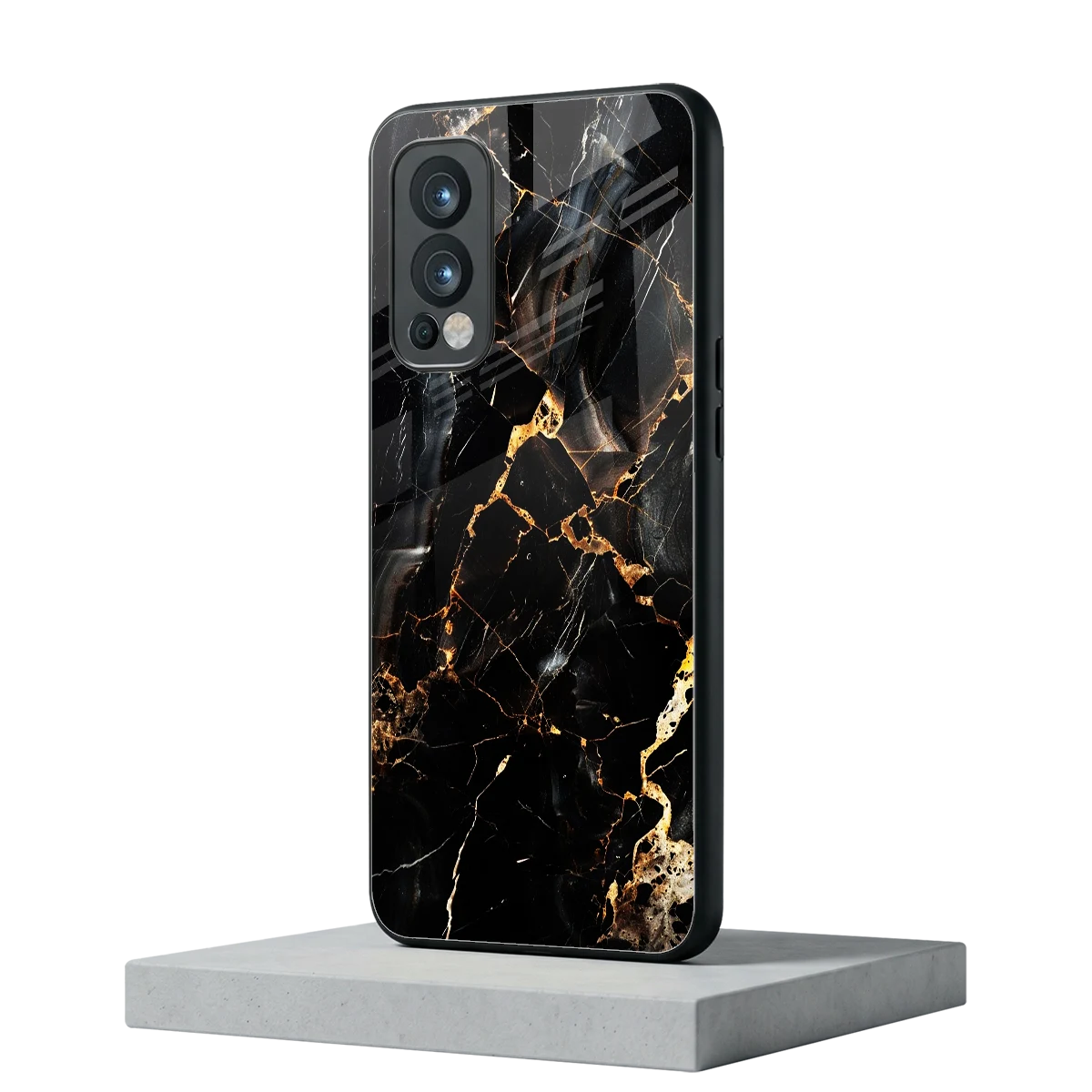 Golden Obsidian oneplus nord 2 mobile cover | shockproof glass phone case