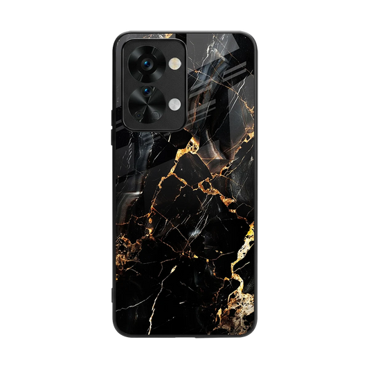 Golden Obsidian back phone cover | glass case for oneplus nord 2t