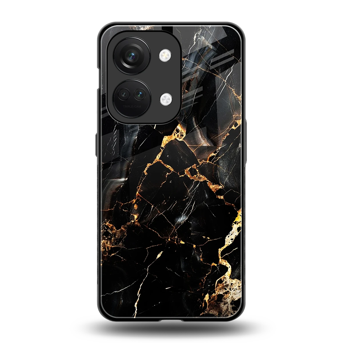 Golden Obsidian back phone cover | glass case for oneplus nord 3