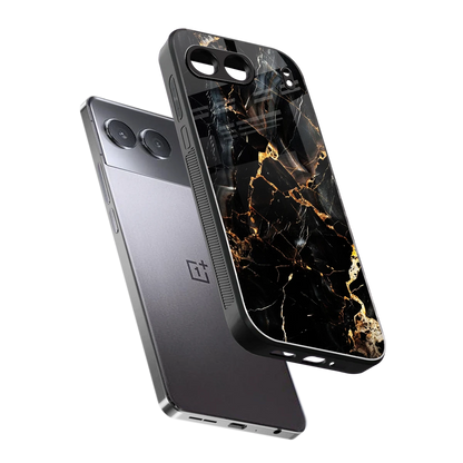 Golden Obsidian sleek oneplus nord 4 cover with tempered glass back and TPU edges