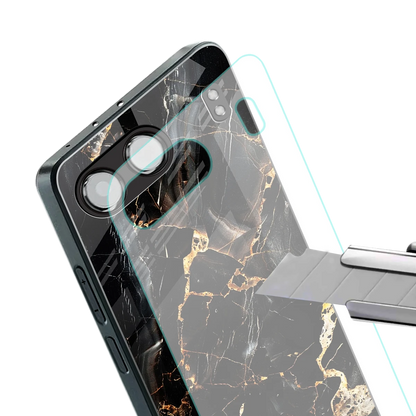 Golden Obsidian stylish phone case for oneplus nord 4 | glossy glass and slim fit