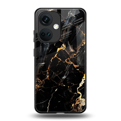 Golden Obsidian back phone cover | glass case for oneplus nord ce 3