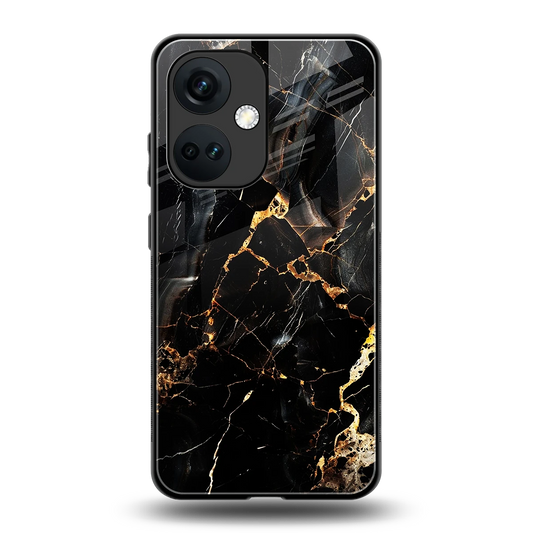 Golden Obsidian back phone cover | glass case for oneplus nord ce 3