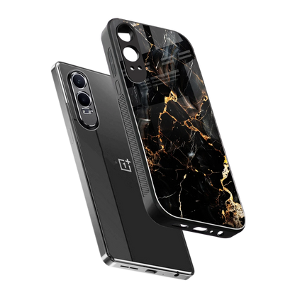 Golden Obsidian sleek oneplus nord ce 4 lite cover with tempered glass back and TPU edges