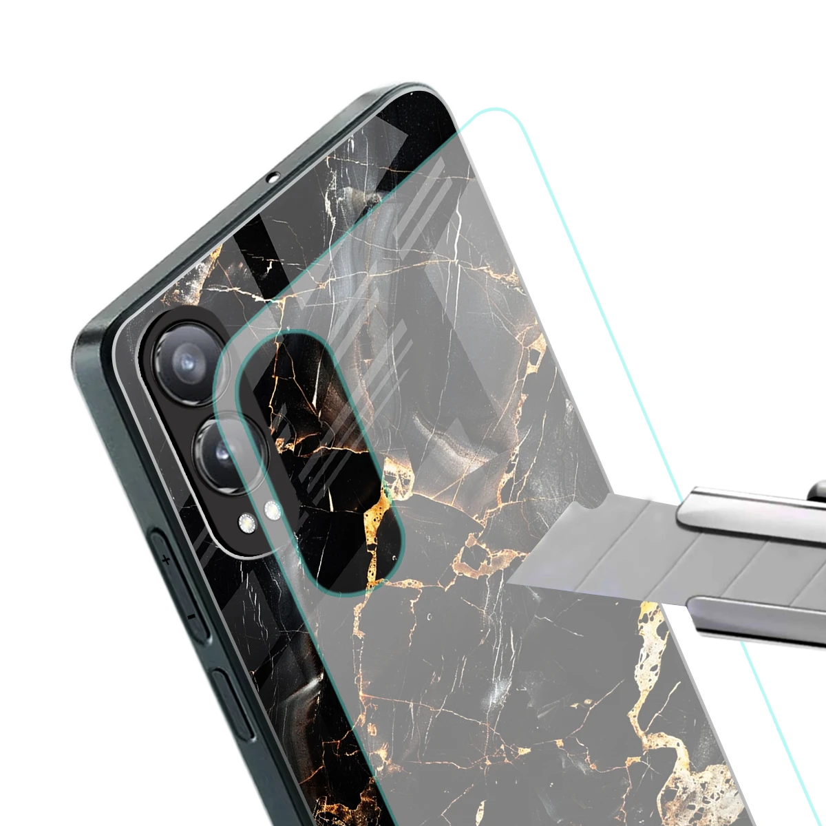 Golden Obsidian stylish phone case for oneplus nord ce 4 lite | glossy glass and slim fit