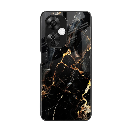 Golden Obsidian back phone cover | glass case for oneplus nord ce 3 lite