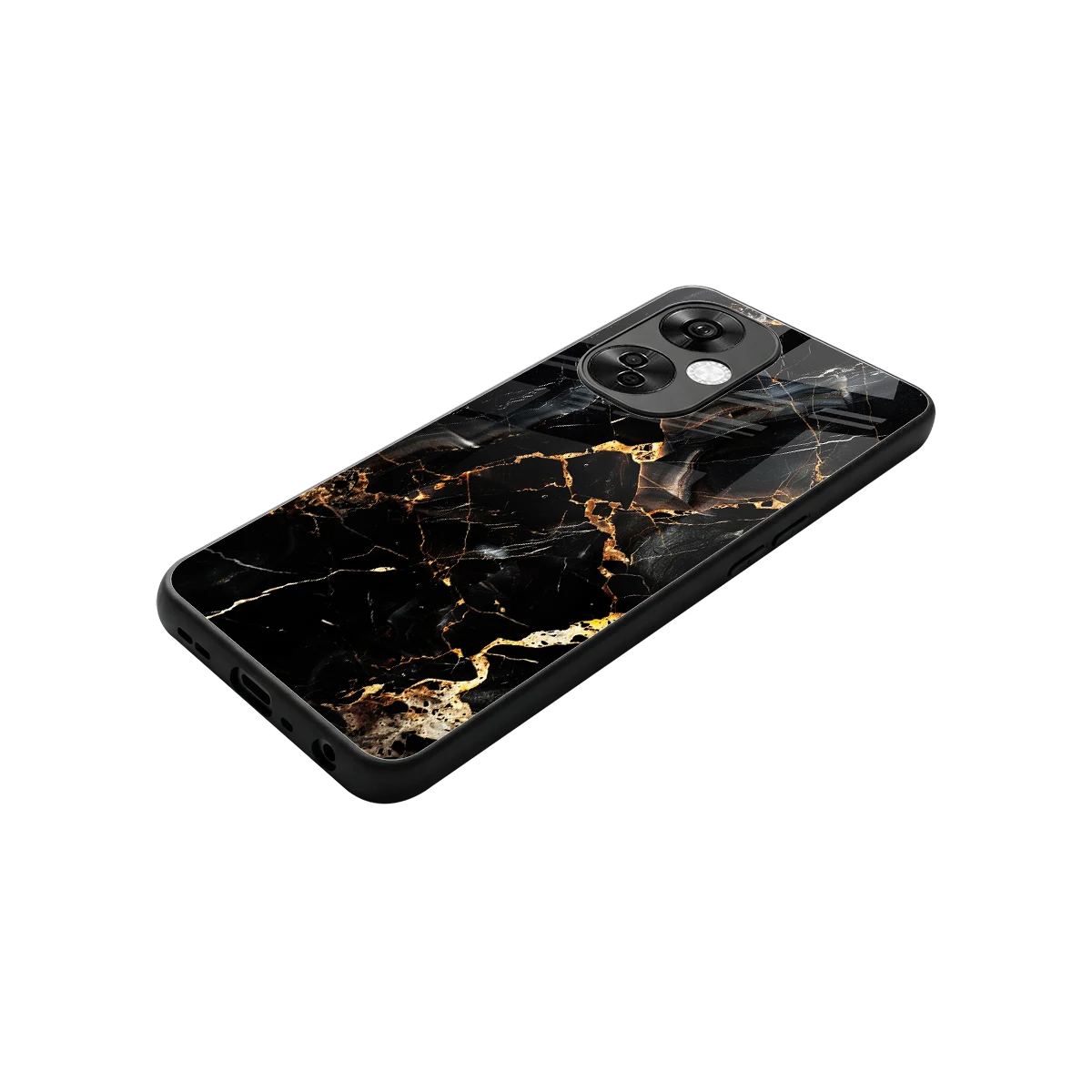 Golden Obsidian stylish phone case for oneplus nord ce 3 lite | glossy glass and slim fit