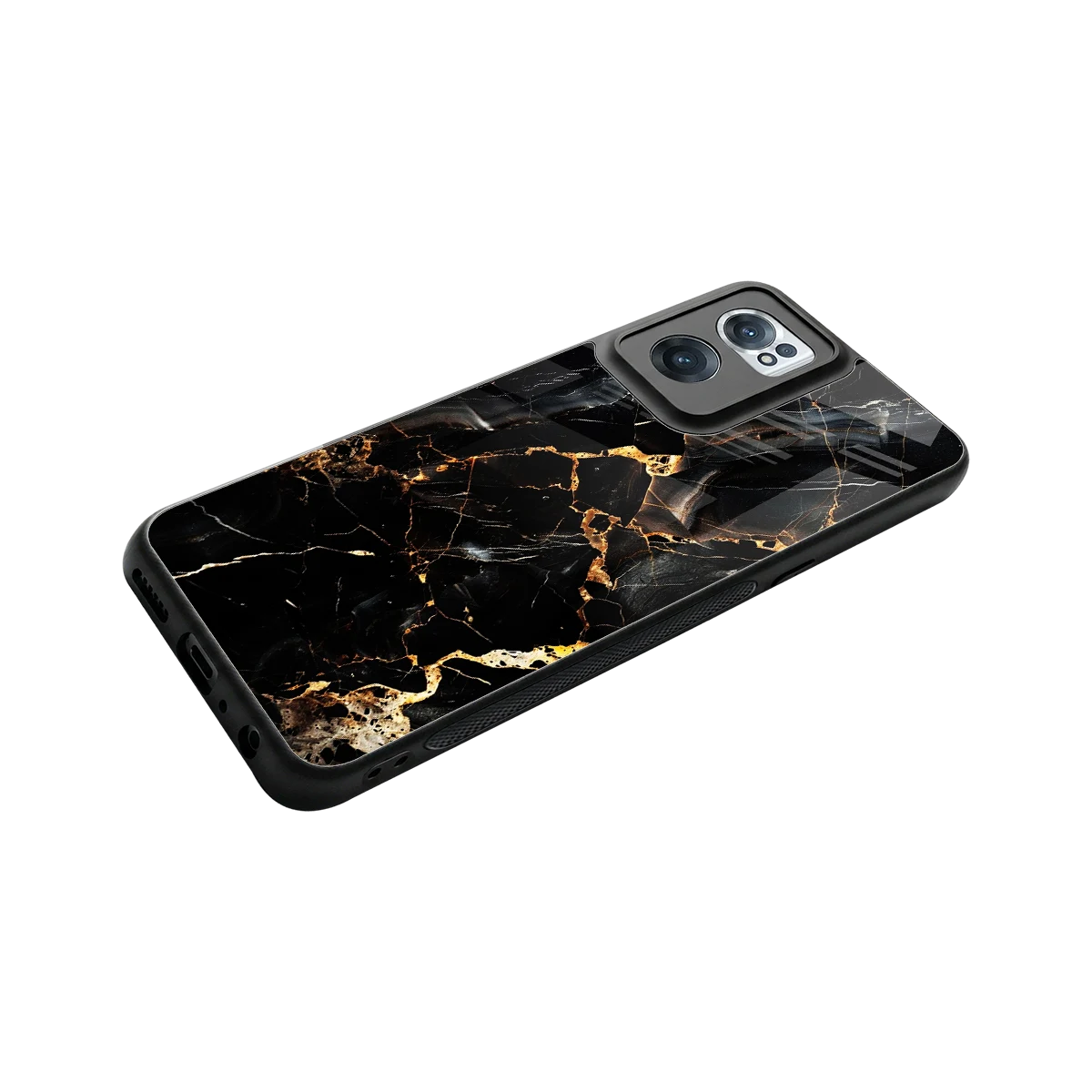 Golden Obsidian stylish phone case for oneplus nord ce 2 | glossy glass and slim fit