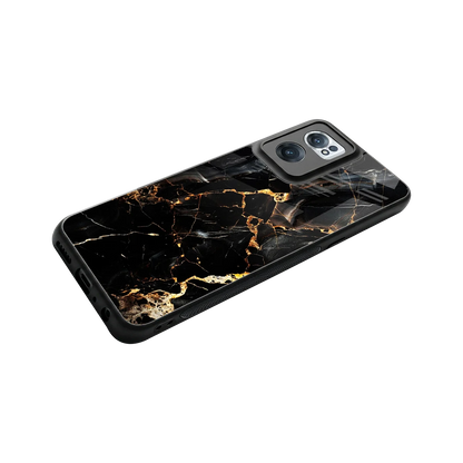 Golden Obsidian stylish phone case for oneplus nord ce 2 | glossy glass and slim fit