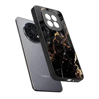 Golden Obsidian sleek oppo f29 pro 5g cover with tempered glass back and TPU edges