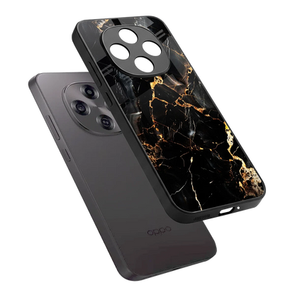 Golden Obsidian sleek oppo f31 pro 5g cover with tempered glass back and TPU edges