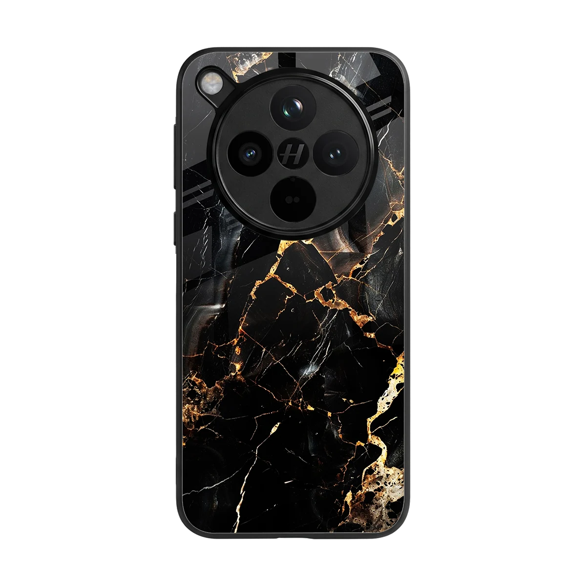 Golden Obsidian back phone cover | glass case for oppo find x8