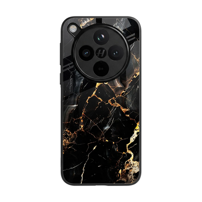 Golden Obsidian back phone cover | glass case for oppo find x8